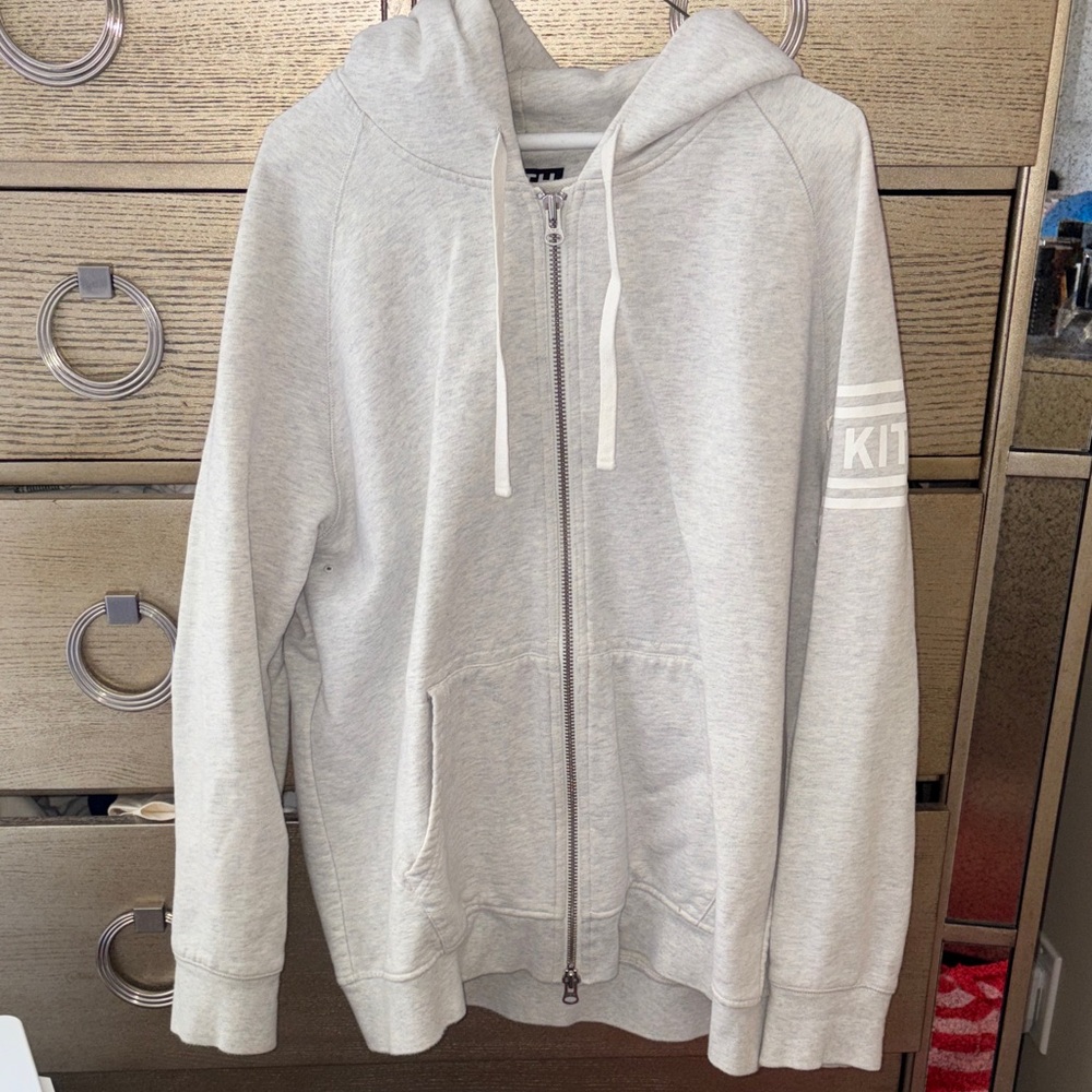Kith lightGray Zip-Up Hoodie Sweatshirt - Unbranded